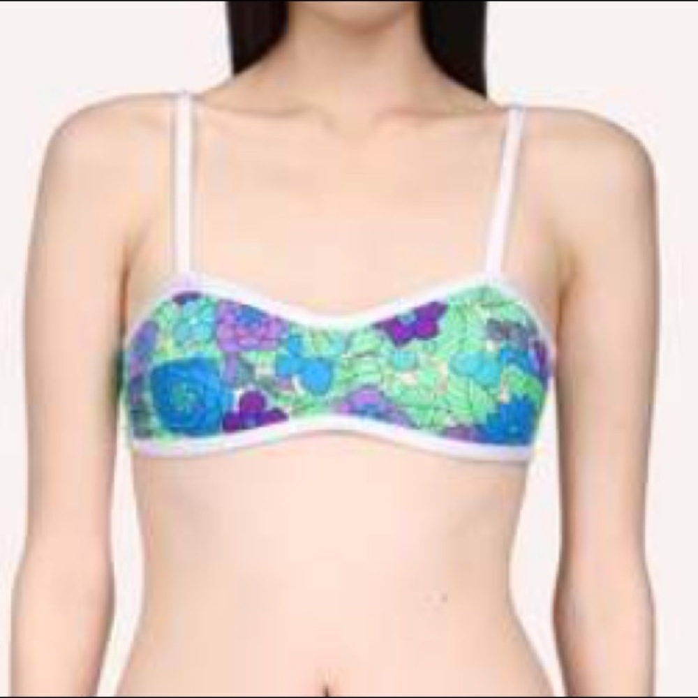 Anna Sui Beckoning Blossoms Bikini Top